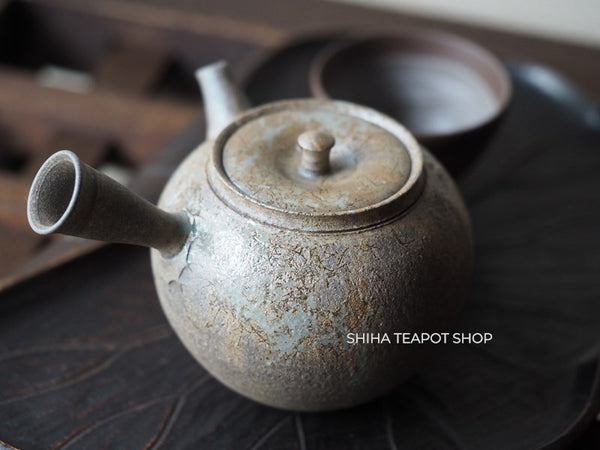 YOKEI MIZUNO YK47 Nanban Hidasuki Mogake Seaweed Tokoname Kyusu Teapot  水野陽景藻掛