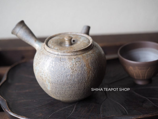 YOKEI MIZUNO YK47 Nanban Hidasuki Mogake Seaweed Tokoname Kyusu Teapot  水野陽景藻掛