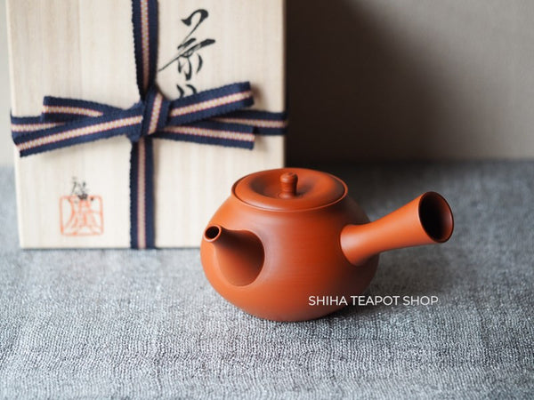 【Restocked】Koie Hiroshi (Reiko) Silky Red Clay Kyusu Teapot - Shiha Original 玲光朱泥 RK11