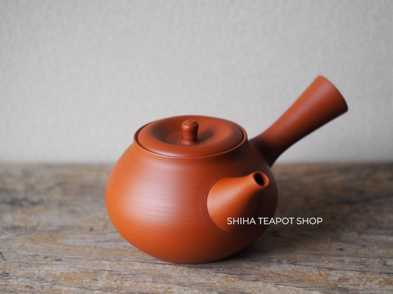 【Restocked】Koie Hiroshi (Reiko) Silky Red Clay Kyusu Teapot - Shiha Original 玲光朱泥 RK11