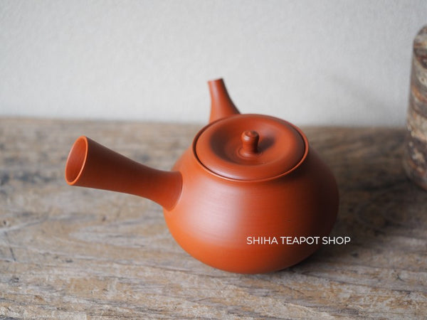 【Restocked】Koie Hiroshi (Reiko) Silky Red Clay Kyusu Teapot - Shiha Original 玲光朱泥 RK11