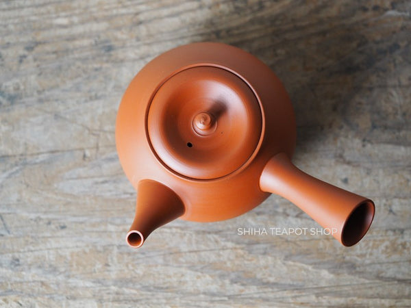 【Restocked】Koie Hiroshi (Reiko) Silky Red Clay Kyusu Teapot - Shiha Original 玲光朱泥 RK11