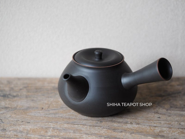 Koie Hiroshi (Reiko)  Red Rim Silky Black Teapot SHIHA Original 玲光 HK03a