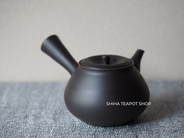 Koie Hiroshi (Reiko)  Red Rim Silky Black Teapot SHIHA Original 玲光 HK03a