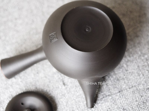 Koie Hiroshi (Reiko)  Red Rim Silky Black Teapot SHIHA Original 玲光 HK03a