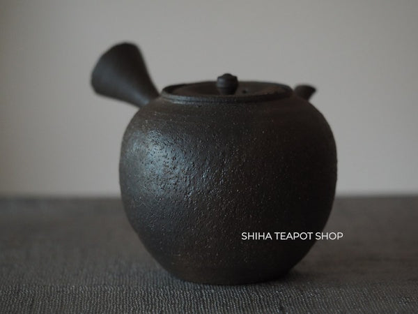 SOUKOU Pear Skin Large Dark Brown Wabi-sabiTeapot 宗光 SK90　【Vintage Japanese Teapot - Unused】
