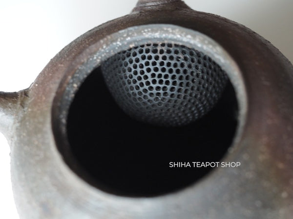 SOUKOU Pear Skin Large Dark Brown Wabi-sabiTeapot 宗光 SK90　【Vintage Japanese Teapot - Unused】