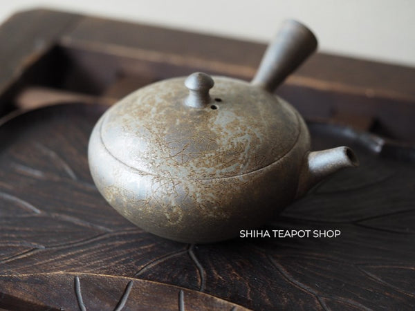 YOKEI MIZUNO YK16 Flat Mogake Seaweed Tokoname Kyusu Teapot  水野陽景藻掛