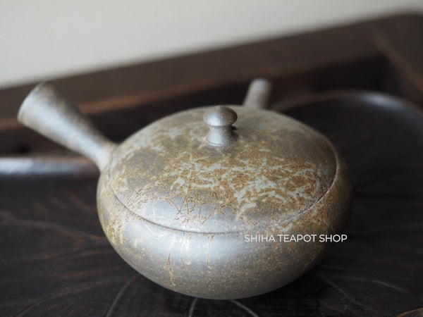 YOKEI MIZUNO YK16 Flat Mogake Seaweed Tokoname Kyusu Teapot  水野陽景藻掛