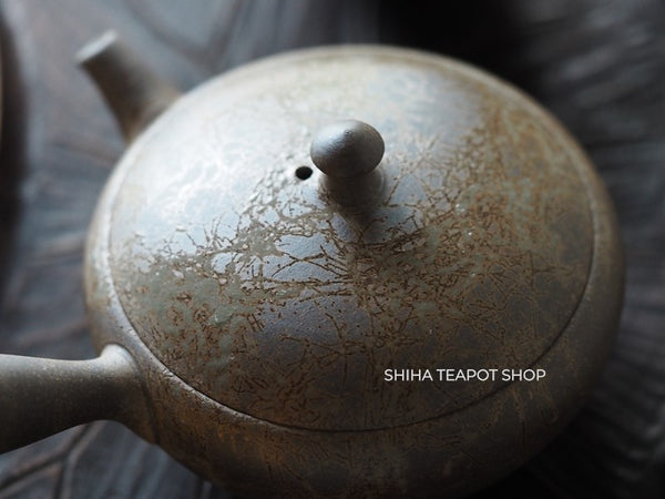 YOKEI MIZUNO YK16 Flat Mogake Seaweed Tokoname Kyusu Teapot  水野陽景藻掛