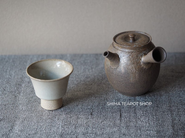 YOKEI MIZUNO YK33 Nanban Hidasuki Mogake Seaweed Tall Kyusu Teapot  水野陽景藻掛