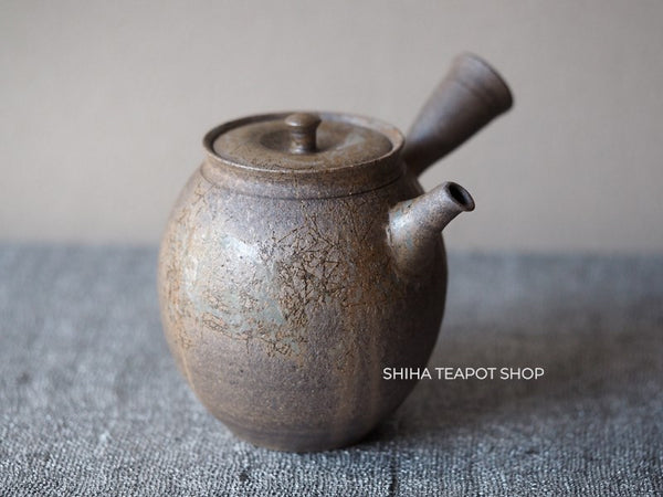 YOKEI MIZUNO YK33 Nanban Hidasuki Mogake Seaweed Tall Kyusu Teapot  水野陽景藻掛