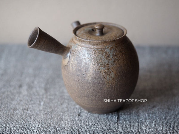 YOKEI MIZUNO YK33 Nanban Hidasuki Mogake Seaweed Tall Kyusu Teapot  水野陽景藻掛