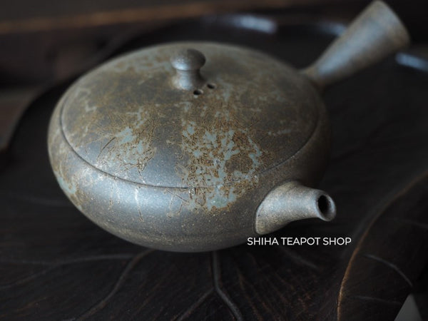 YOKEI MIZUNO YK19 Flat Mogake Seaweed Tokoname Kyusu Teapot  水野陽景藻掛