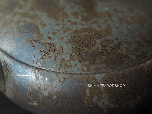 YOKEI MIZUNO YK19 Flat Mogake Seaweed Tokoname Kyusu Teapot  水野陽景藻掛