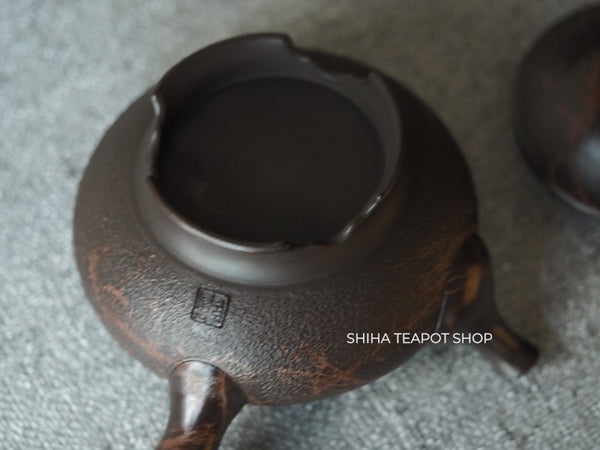 KOSHIN  Black Red Marble Seaweed Teapot & Cups Set (Pine Tree Texture）KS8