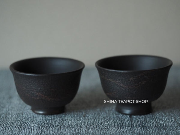 KOSHIN  Black Red Marble Seaweed Teapot & Cups Set (Pine Tree Texture）KS8