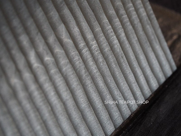 Wabisabi Urushi Lacquer Hand Carved Black Tea Tray Board (lines & ripple) 2 pcs