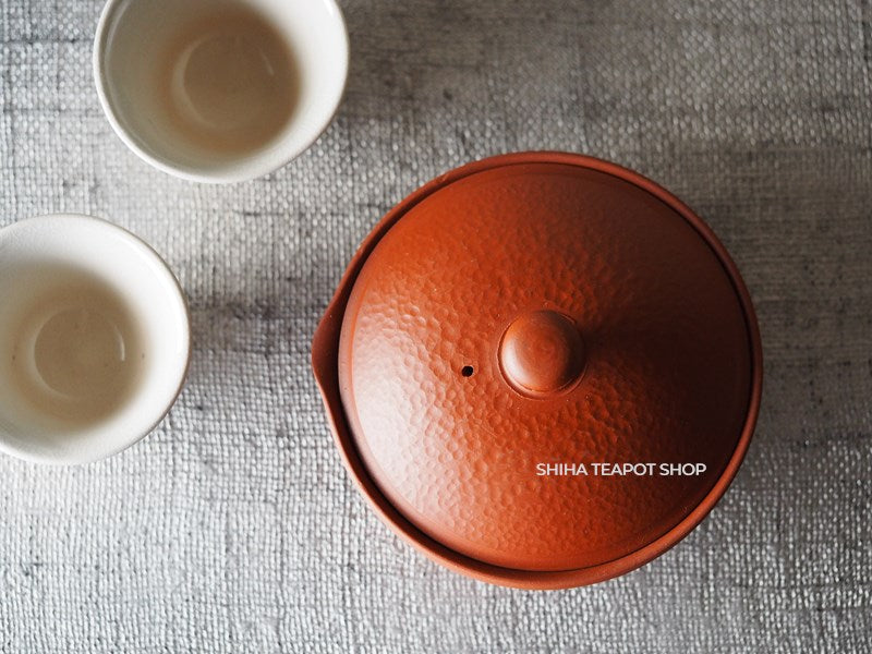 MURATA YOSHIKI  Red Clay Shiboridashi Teapot #10 益規絞出