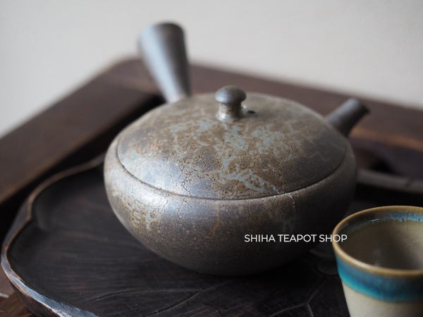 YOKEI MIZUNO YK21 Flat Mogake Seaweed Tokoname Kyusu Teapot  水野陽景藻掛