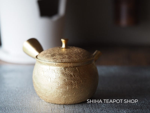 Shoryu- Umehara Shoji Gold and Mesh Kyusu Teapot SR07