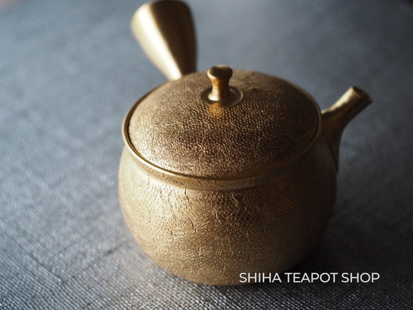 Shoryu- Umehara Shoji Gold and Mesh Kyusu Teapot SR07