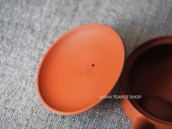 Ito Seiji (JINSHU)  Red Clay Flat  Tokoname Kyusu Teapot Unglazed (Wood Box ) JN59