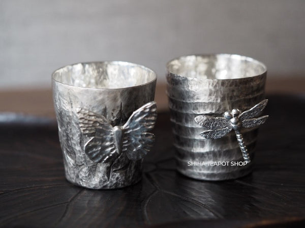 Tokyo Ginki Silver (Silver 999)Gyokuto Tea cup (Sake cup) Dragonfly