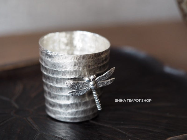 Tokyo Ginki Silver (Silver 999)Gyokuto Tea cup (Sake cup) Dragonfly