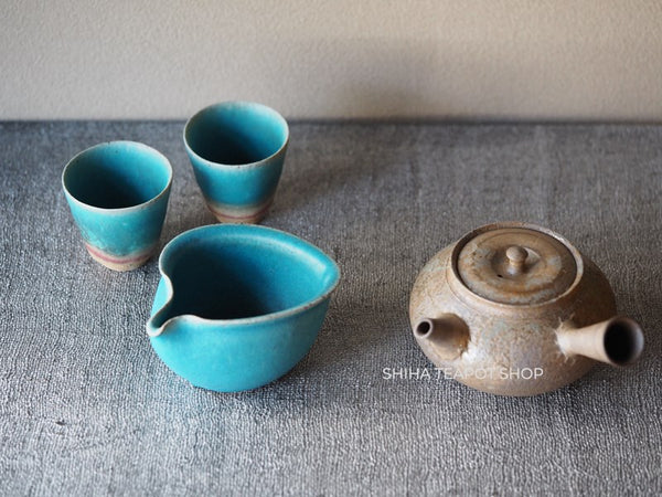 Tokoname Sou Yamada Blue Cups & Yuzamashi Set  山田想 YS22