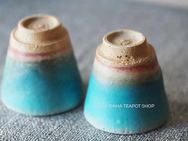 Tokoname Sou Yamada Blue Cups & Yuzamashi Set  山田想 YS22
