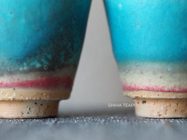 Tokoname Sou Yamada Blue Cups & Yuzamashi Set  山田想 YS22