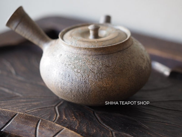 YOKEI MIZUNONanban Hidasuki Mogake Seaweed Tokoname Kyusu Teapot   YK06