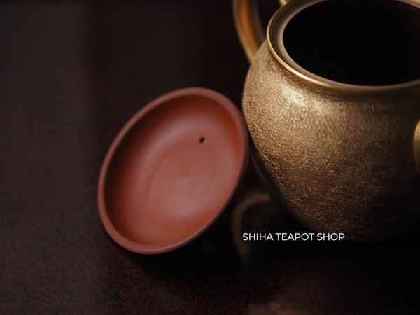 Shoryu- Umehara Shoji Gold and Mesh Kyusu Back Handle Teapot SRK90