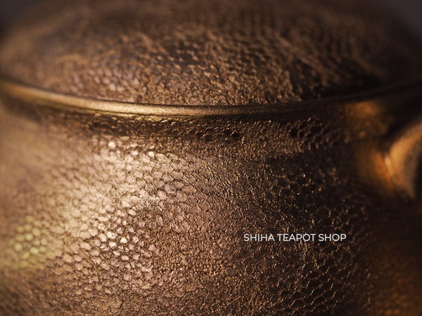 Shoryu- Umehara Shoji Gold and Mesh Kyusu Back Handle Teapot SRK90