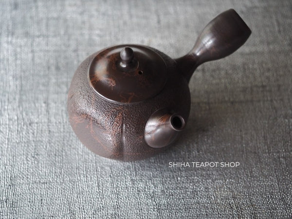 KOSHIN  Black Red Marble Seaweed Teapot (Iron Teapot texture）KS07