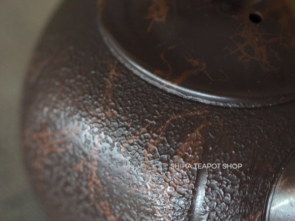 KOSHIN  Black Red Marble Seaweed Teapot (Iron Teapot texture）KS07