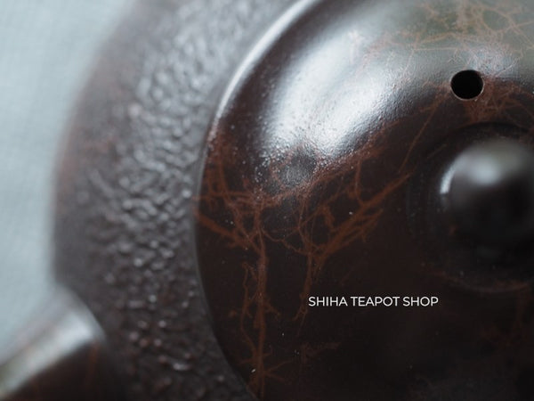 KOSHIN  Black Red Marble Seaweed Teapot (Iron Teapot texture）KS07