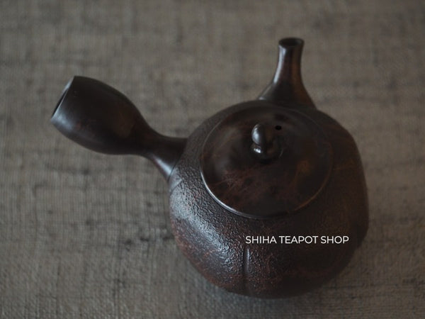 KOSHIN  Black Red Marble Seaweed Teapot (Iron Teapot texture）KS07