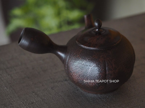 KOSHIN  Black Red Marble Seaweed Teapot (Iron Teapot texture）KS07