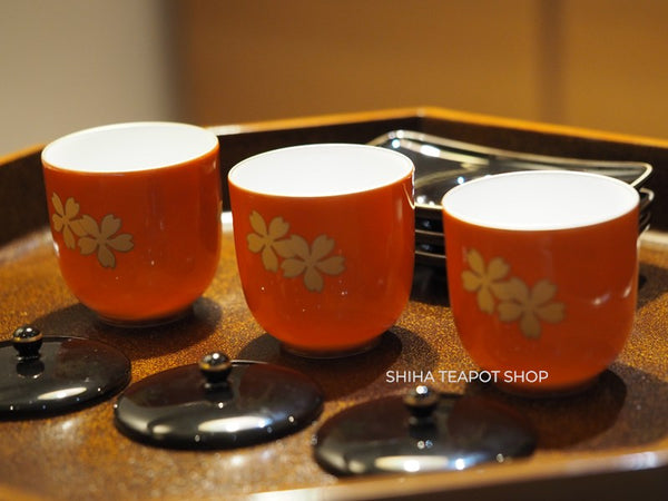 Japanese Porcelain Sencha Cup by Fukagawa Seiji – Guest Tea Cup with Lid & Saucer