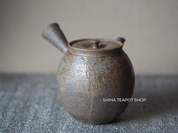 YOKEI MIZUNO YK43 Nanban Hidasuki Mogake Seaweed Tall Kyusu Teapot  水野陽景藻掛