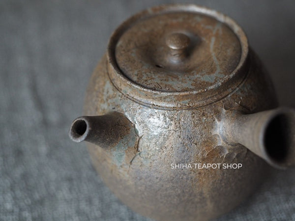 YOKEI MIZUNO YK43 Nanban Hidasuki Mogake Seaweed Tall Kyusu Teapot  水野陽景藻掛