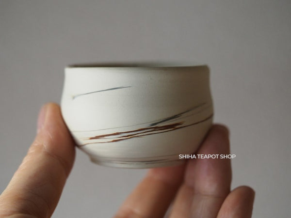 Kenji White Clay Small Teacup Mix Marble Clay (4pcs)