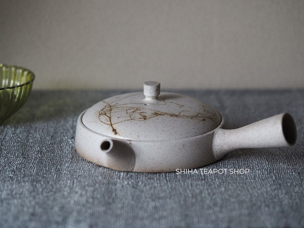 JINSHU Flat White Mogake Seaweed Tokoname Kyusu 甚秋藻掛 JN87