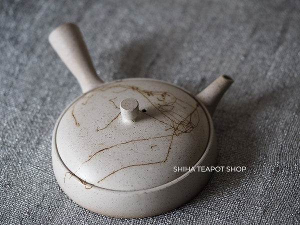 JINSHU Flat White Mogake Seaweed Tokoname Kyusu 甚秋藻掛 JN87