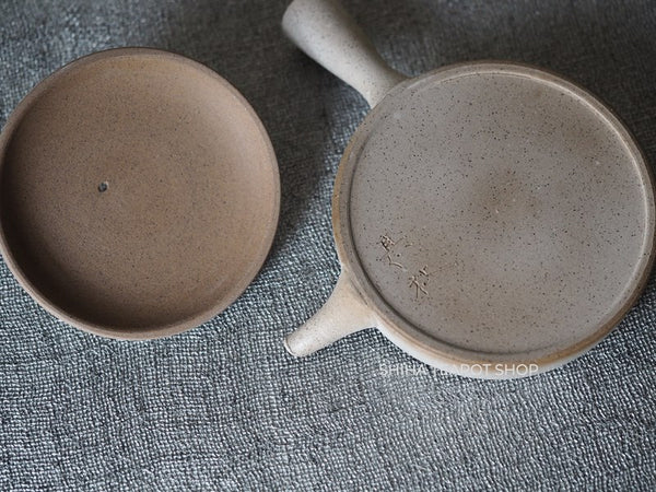 JINSHU Flat White Mogake Seaweed Tokoname Kyusu 甚秋藻掛 JN87