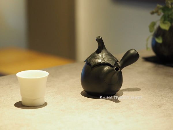 Tokoname MOTOZO Red & Black Small Eggplant Teapot