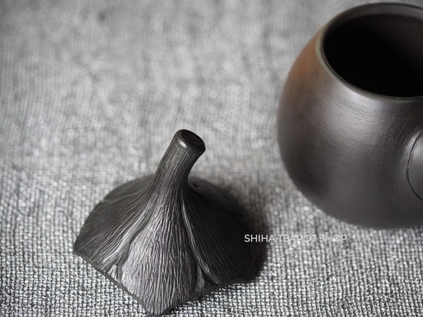Tokoname MOTOZO Red & Black Small Eggplant Teapot