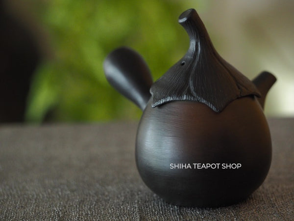 Tokoname MOTOZO Red & Black Small Eggplant Teapot